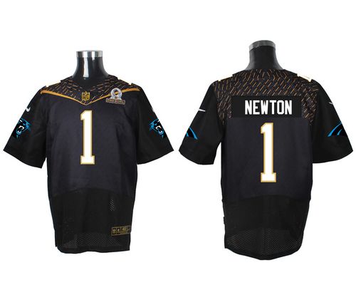 Nike Panthers #1 Cam Newton Black 2016 Pro Bowl Men's Stitched NFL Elite Jersey